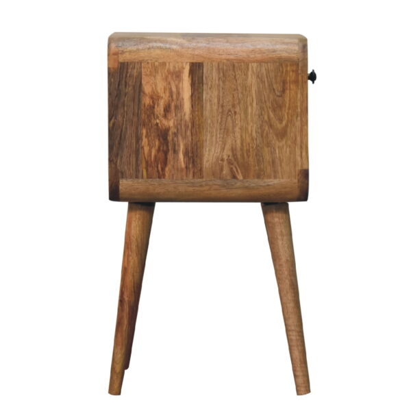molsana Mini Oak Curved Bedside Table – Compact Stylish Nightstand - Image 8