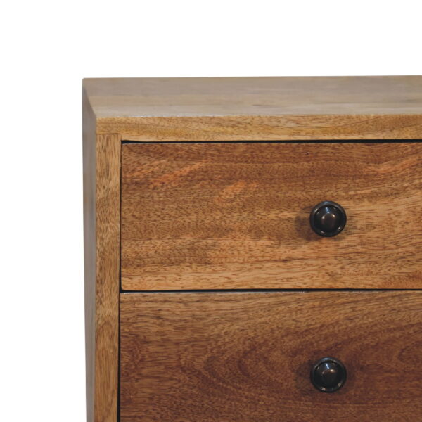 molsana Mini 2-Drawer Oak Bedside Table – Compact & Functional Nightstand - Image 4