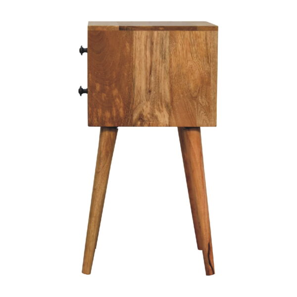 molsana Mini 2-Drawer Oak Bedside Table – Compact & Functional Nightstand - Image 8