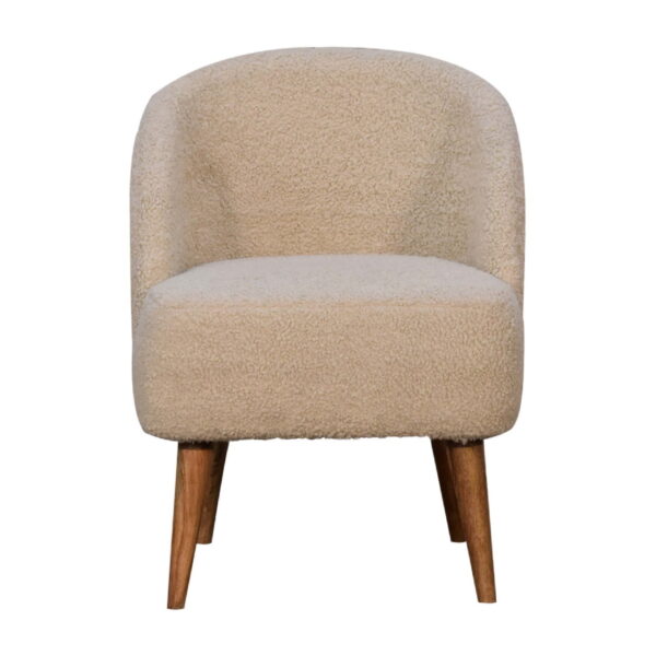 molsana Cream Bouclé Tub Chair – Cozy & Stylish Accent Seating