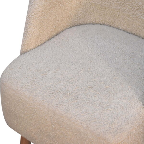 molsana Cream Bouclé Tub Chair – Cozy & Stylish Accent Seating - Image 4