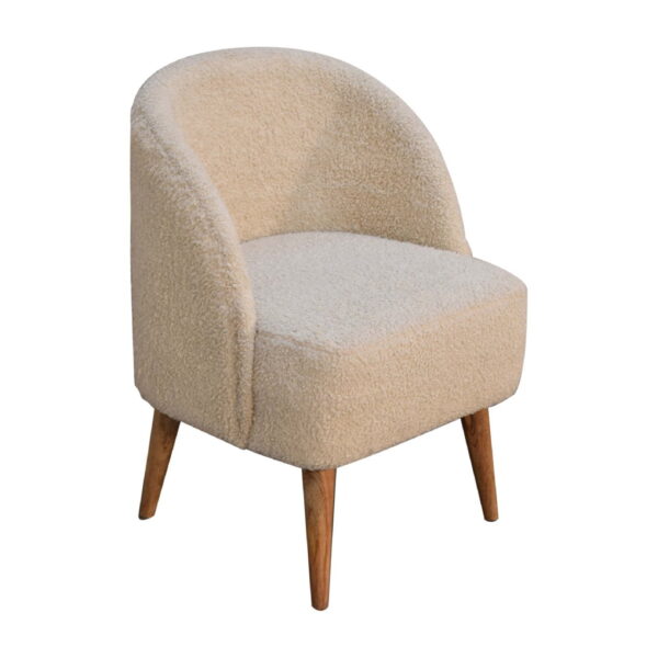 molsana Cream Bouclé Tub Chair – Cozy & Stylish Accent Seating - Image 5