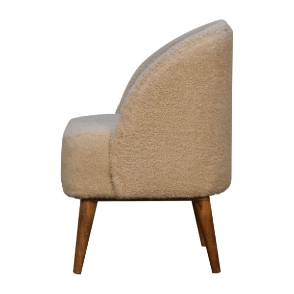 molsana Cream Bouclé Tub Chair – Cozy & Stylish Accent Seating - Image 8