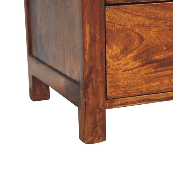 molsana Chestnut Wood Bedside Table – Stylish Compact Nightstand - Image 7