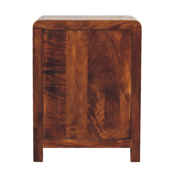 molsana Chestnut Wood Bedside Table – Stylish Compact Nightstand - Image 9