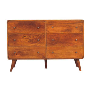 molsana Large Curved Chestnut Chest – Elegant Spacious Storage