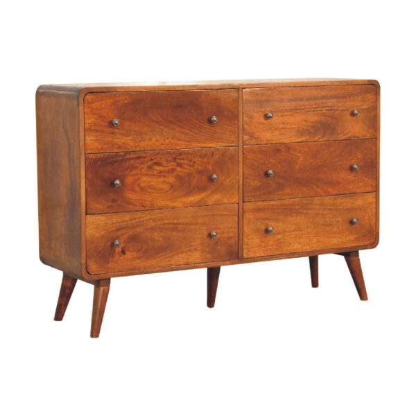 molsana Large Curved Chestnut Chest – Elegant Spacious Storage - Image 2