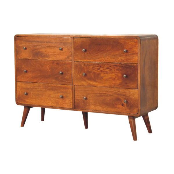 molsana Large Curved Chestnut Chest – Elegant Spacious Storage - Image 3