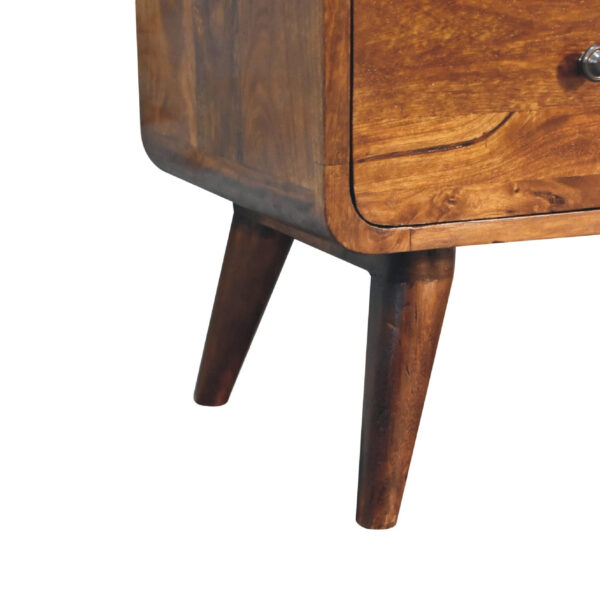 molsana 2-over-3 Curved Chestnut Chest – Stylish Multi-Drawer Storage - Image 7