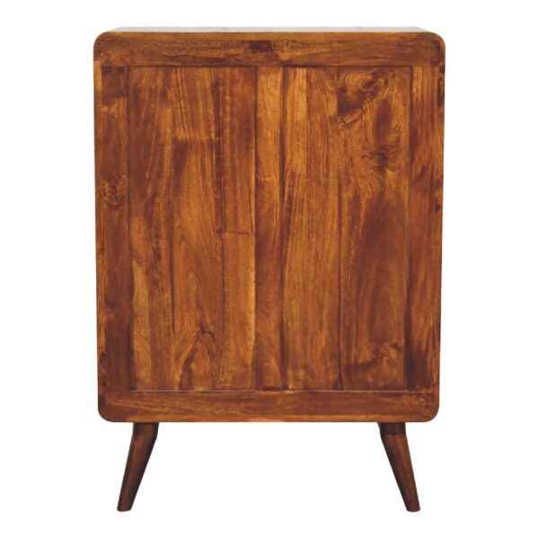 molsana 2-over-3 Curved Chestnut Chest – Stylish Multi-Drawer Storage - Image 9