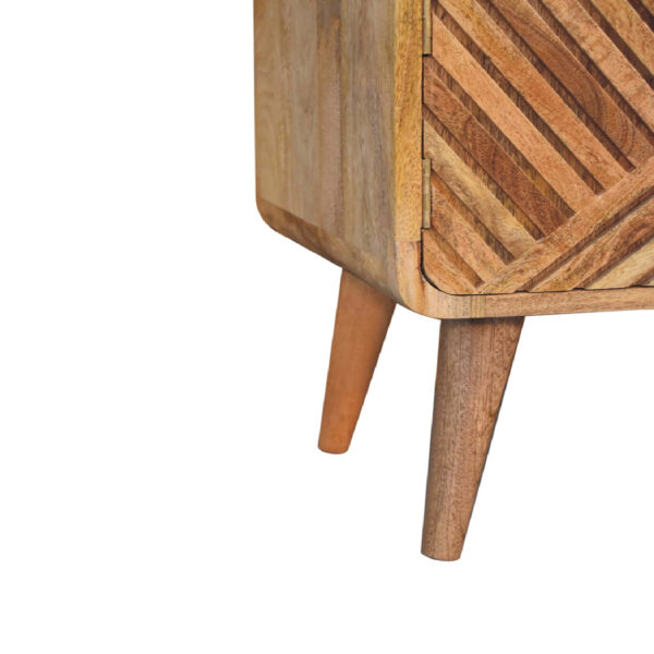 molsana Elegant Boucle Telephone Table – Compact Carved Accent Table - Image 7