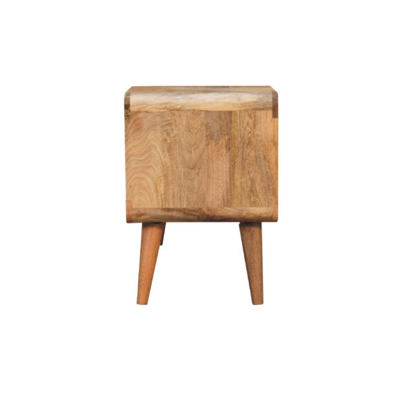 molsana Elegant Boucle Telephone Table – Compact Carved Accent Table - Image 9