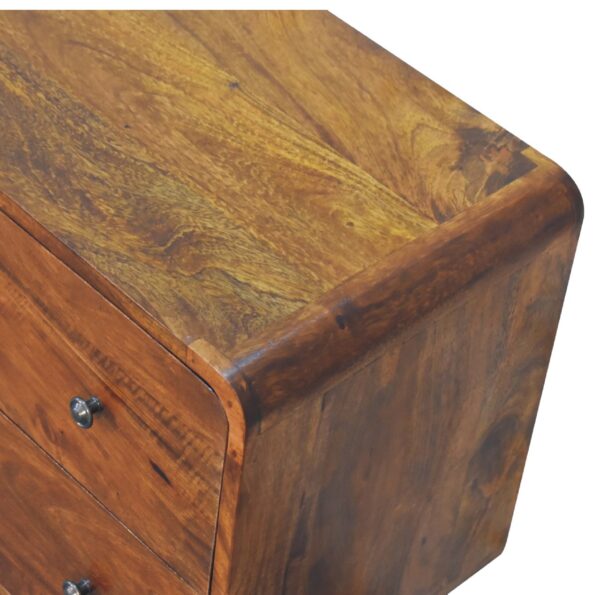 molsana 2-Drawer Curved Chestnut Chest – Elegant Storage Solution - Image 5