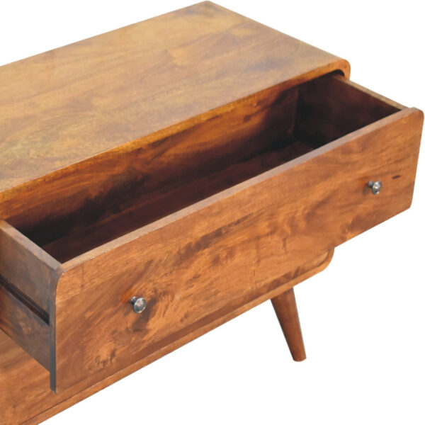 molsana 2-Drawer Curved Chestnut Chest – Elegant Storage Solution - Image 6