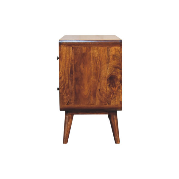 molsana 2-Drawer Curved Chestnut Chest – Elegant Storage Solution - Image 8